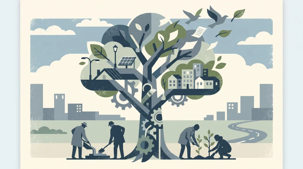 Conceptual editorial illustration