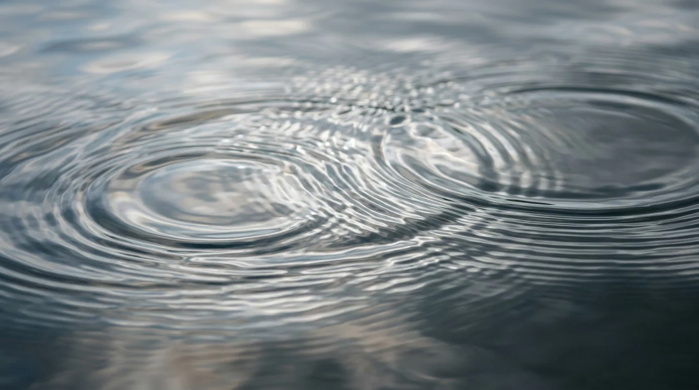 Abstract light reflections on water.